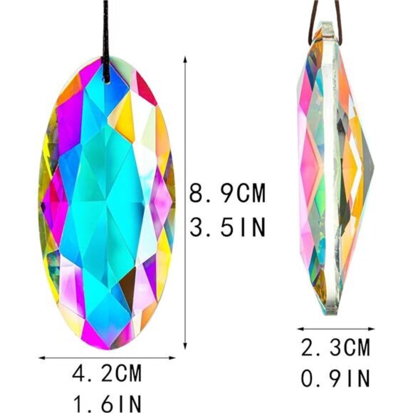 2PCS 89mm/3.5inch Suncatcher Crystal Prism Pendant - Picture 9 of 14